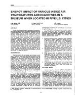 3390 — Energy Impact of Various Inside Air Temperatures and Humidities in a Museum When Located in Five US Cities