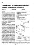 3399 — Experimental Performance of Ozone-Safe Alternative Refrigerants