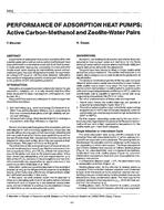 3412 — Performance of Adsorption Heat Pumps: Active Carbon-Methanol and Zeolite-Water Pairs