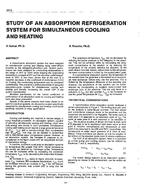 3415 — Study of an Absorption Refrigeration System for Simultaneous Cooling and Heating