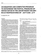 3416 — An Equation and Computer Program to Determine the Partial Pressure of Water Vapor in the Air Between the Dry-Bulb Temperatures of -60 deg F and +2 deg F