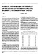 3419 — Physical and Thermal Properties of the Water-Lithium Bromide-Zinc Bromide-Lithium Chloride System