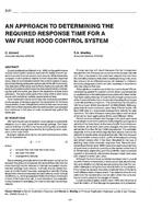 3421 — An Approach to Determining the Required Response Time for a VAV Fume Hood Control System