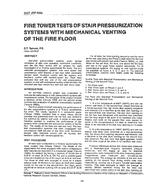 3427 (RP-559) — Fire Tower Tests of Stair Pressurization Systems with Mechanical Venting of the Fire Floor
