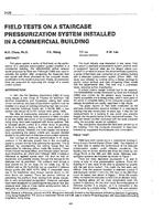 3428 — Field Tests on a Staircase Pressurization System Installed in a Commercial Building