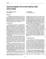 3431 — Development of a Hot Water Use Data Base