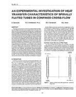 SL-90-01-3 — An Experimental Investigation of Heat Transfer Characteristics of Spirally Fluted Tubes in Confined Cross-Flow