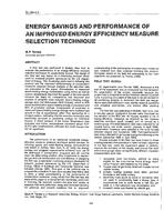 SL-90-04-4 — Energy Savings and Performance of an Improved Energy Efficiency Measure Selected Technique
