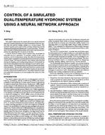 SL-90-10-2 — Control of a Simulated Dual-Temperature Hydronic System Using a Neural Network Approach