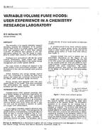 SL-90-11-2 — Variable Volume Fume Hoods: User Experience in a Chemistry Research Laboratory