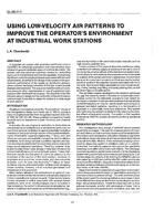 SL-90-11-3 — Using Low-Velocity Air Patterns to Improve the Operator's Environment at Industrial Work Stations