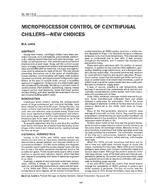 SL-90-13-2 — Microprocessor Control of Centrifugal Chillers-New Choices