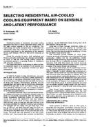SL-90-15-1 — Selecting Residential Air-Cooled Cooling Equipment Based on Sensible and Latent Performance