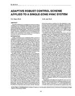 SL-90-16-4 — Adaptive Robust Control Scheme Applied to a Single-Zone HVAC System