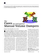The Cases for and against Manual Volume Dampers