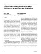 KC-03-06-2 — Passive Performance of a High-Mass Residence: Actual Data vs. Simulation