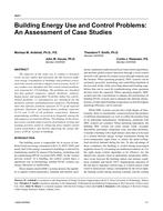 4641 — Building Energy Use and Control Problems: An Assessment of Case Studies