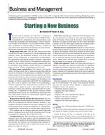 Business and Management: Starting a New Business