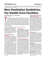 New Ventilation Guidelines for Health-Care Facilities