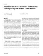 AN-04-02-1 Ã¢Â€Â“ Vibration Isolation: Harmonic and Seismic Forcing Using the Wilson Theta Method