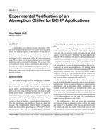 AN-04-07-1 Ã¢Â€Â“ Experimental Verification of an Absorption Chiller for BCHP Applications