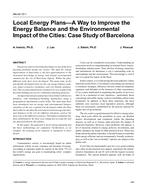 AN-04-10-1 Ã¢Â€Â“ Local Energy PlansÃ¢Â€Â”A Way to Improve the Energy Balance and the Environmental Impact of the Cities: Case Study of Barcelona