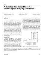 4673 Ã¢Â€Â“ A Switched Reluctance Motor in a Variable-Speed Pumping Application