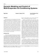 4679 Ã¢Â€Â“ Dynamic Modeling and Control of Multi-Evaporator Air-Conditioning Systems