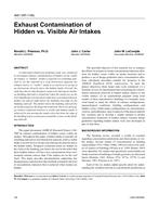 4681 (RP-1168) Ã¢Â€Â“ Exhaust Contamination of Hidden vs. Visible Air Intakes