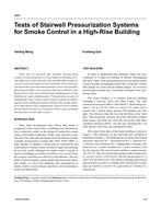 4687 Ã¢Â€Â“ Tests of Stairwell Pressurization Systems for Smoke Control in a High-Rise Building