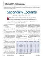 Refrigeration Applications: Secondary Coolants