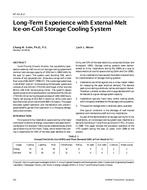 AT-01-06-2 — Long-Term Experience with External-Melt Ice-on-Coil Storage Cooling System