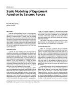 AT-01-12-3 — Static Modeling of Equipment Acted on by Seismic Forces