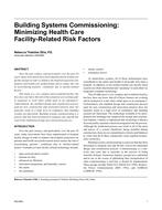 Building Systems Commissioning: Minimizing Health Care Facility-Related Risk Factors