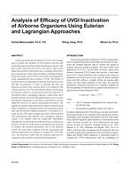 Analysis of Efficacy of UVGI Inactivation of Airborne Organisms Using Eulerian and Lagrangian Approaches