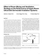 Effect of Room Mixing and Ventilation Strategy on the Performance of Upper-Room Ultraviolet Germicidal Irradiation Systems