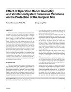 Effect of Operation Room Geometry and Ventilation System Parameter Variations on the Protection of the Surgical Site