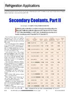 Refrigeration Applications: Secondary Coolants, Part II