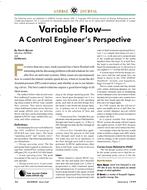 Variable Flow – A Control Engineer's Perspective