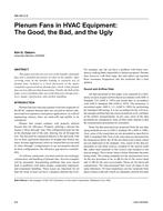 NA-04-3-3 Ã¢Â€Â“ Plenum Fans in HVAC Equipment: The Good, the Bad, and the Ugly
