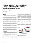 NA-04-4-2 Ã¢Â€Â“ Thermal Profile of a High-Density Data CenterÃ¢Â€Â”Methodology to Thermally Characterize a Data Center