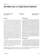 NA-04-5-1 Ã¢Â€Â“ Hot Water Use in a High School Cafeteria
