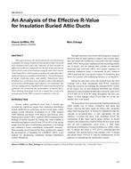 NA-04-6-3 Ã¢Â€Â“ An Analysis of the Effective R-Value for Insulation Buried Attic Ducts