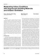 NA-04-8-3 Ã¢Â€Â“ Moderating Indoor Conditions with Hygroscopic Building Materials and Outdoor Ventilation