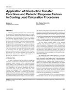 NA-04-9-1 Ã¢Â€Â“ Application of Conduction Transfer Functions and Periodic Response Factors in Cooling Load Calculation Procedures