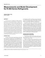 4694 (RP-1215) Ã¢Â€Â“ Measurements and Model Development for R-400 Series Refrigerants