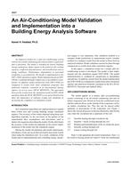 4697 Ã¢Â€Â“ An Air-Conditioning Model Validation and Implementation into a Building Energy Analysis Software