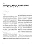 4712 – Performance Analysis of Low-Pressure Household Water Heaters