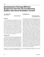 4713 – Development of Energy-Efficient Single-Coil Twin-Fan Air-Conditioning System with Zonal Ventilation Control