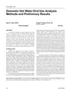4714 (RP-1172) – Domestic Hot Water End Use Analysis Methods and Preliminary Results